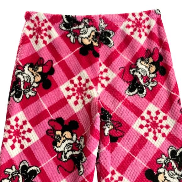 Disney Women's Minne Mouse Pink Drawstring Waist Waffle Knit Pajama Pants Size M - Picture 6 of 8